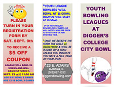 Youth Bowling League Brochure 2023